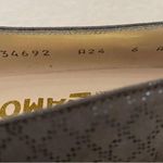 Salvatore Ferragamo Vintage  Taupe Diamond Print Suede Low Heel Pumps Size 6 AAAA Photo 11