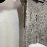 Eileen Fisher Medium Open Knit Beige Top Scoop Dolman Beach Neutral Vacation Photo 1