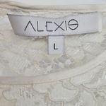 Alexis  Leni Sleeveless‎ Floral-Lace Sheath Dress Size Large Bridal White Photo 6