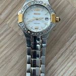 Seiko  Coutura Diamonds Ladies Watch Two-Tone Bracelet Case Pearl Dial Date Photo 6
