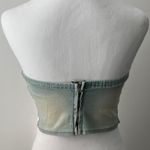 SheIn Green denim tube top strapless #grunge #indie NWOT Size M Photo 3