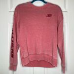 Skechers Womens Pink Logo Burnout Crew Neck Pullover Sweatshirt Size XS Photo 0