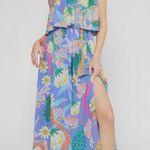 LOYO Boutique Tropical Print Strapless Maxi Dress Photo 2