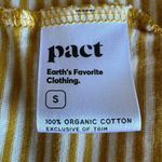 Pact Softspun Striped Crew Neck Organic Cotton Tank Mustard White SZ S #2133 Yellow Photo 10