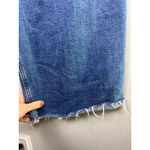 ZARA  Woman High Waist Wide Leg Crop Jeans Blue Frayed Hem Rigid Denim Size 8 / 4 Photo 6