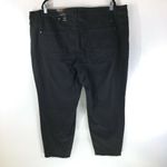 INC  Jeans Skinny Leg Tummy Control Ankle Mid Rise Rhinestones Raw Hem Black 24W Photo 2