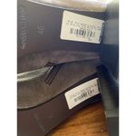 See by Chloe Gray Leather Boots Horsebit Silver Boho Chic Square Toe Heeled 40 Size 9 Photo 10