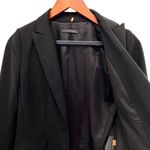 Elie Tahari Womens Black Wool Blend Blazer Relaxed Single Breasted Jacket Photo 3