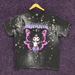 Kuromi Naughty Butterfly Sanrio Kawaii Splatter T-Shirt XL Photo 0
