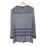 St. John Sport Blue White Knit Button Down Cardigan Jeweled Large Blue Photo 2