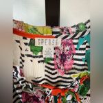 Bohemian Bright Floral Tunic Top Lightweight Stretch Blouse Ruffle Modest Office Pink Size L Photo 4