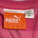Puma  Women’s Ruched T Shirt Pink‎ Striped Short Sleeve Size Medium NWOT Photo 4
