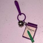 None 80’s Purple & Green I Love You Notepad Bell Charm Photo 0