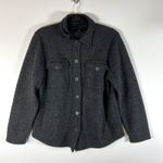 J Crew Wool Blend Shacket Shirt Jacket Unlined Charcoal Grey Size Small Outdoor Gray Photo 0