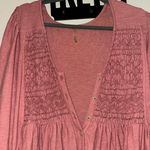Free People Revolve Don’t Call Me Baby Rosie Oversized Button Up Longsleeve Thermal Tunic Dress Photo 3