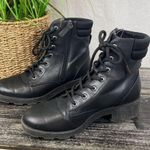 Dr. Scholls Dr. Scholl’s Black Lug Sole Tayler Lace Up Ankle Boots 7 Photo 1