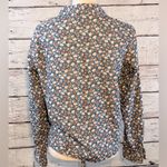 Liz Claiborne  Denim Button Down Shirt Floral Print 100% Cotton-Medium Photo 2
