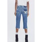 Mother Superior The Tomcat Knickers Jeans Women Size 24 Cropped Distressed‎ Rips Blue Photo 3