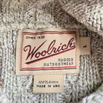 Woolrich VTG  100% Cotton Heavy Cable Knit Turtleneck Sweater Oatmeal Photo 4