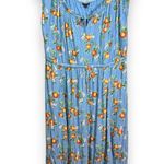 Torrid Maxi Textured Woven Double Slit Oranges Print Dress Photo 7