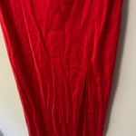 Amanda Uprichard Marla Red Halter Slip Dress Size L Cocktail Maxi Revolve Photo 6