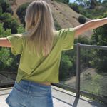 The Comfy And Ready Crop Tee in Emerald Photo 1