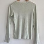 Madewell Garment-Dyed Ribbed Cardigan Tee in Iced Mint, Size Large Photo 5
