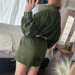 Hunter x Target Green Satin Sporty Romper Photo 4