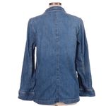 Equipment  Femme Chambray Collared Open Front Long Sleeve Top Size Small Photo 6