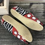 Toms  Black & Red Arkansas Football Razorbacks Print Slip on Flat Shoes 8.5 Photo 2