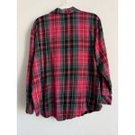 Victoria's Secret  Flannel Plaid Pajama Shirt Women's Size M Long Sleeve Holiday Photo 1