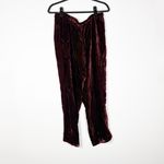 Johnny Was NEW  Corduroy Silk Blend Velvet Velour Straight Leg Holiday Pant L Photo 3