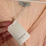 FRNCH Paris V-Neck Pointelle Cardigan Pink Pearl Photo 9