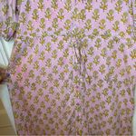 EMERSON FRY India Collection Lucy Maxi Dress Little Marigolds Pink/Orange Large Pink Photo 8