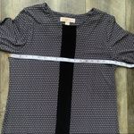Michael Kors Black and White Diamond Sheath Dress Long Sleeve Stripe Size Medium Photo 7