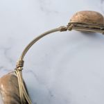 Statement Bracelet Gold Tone with Beige Accents Photo 7