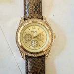 Folio Gold & Snake Print Diamond Watch Photo 1