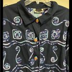 Maggie Barnes  Petite Jacket Blazer Navy Blue Size 2X Lagenlook Artsy Vintage 90 Photo 1