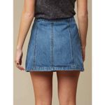 Altar'd State  Small Monana Skirt Denim Jean Blue Front Full Zip Mini Women 750‎ Photo 2