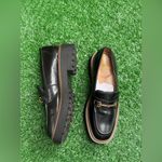 Sam Edelman Laurs Black Leather Loafers Shoes Women's 8.5 Black Platform Chunky Photo 3