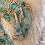 Saint Tropez West  Top Groovy Silky Womens Small Floral Spring Hippie Photo 7