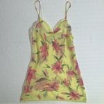 Vintage Carole Hochman Womens Y2K Coquette Babydoll Mesh Slip Dress Size S Yellow Photo 1