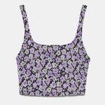 ZARA  jacquard lilac purple floral corset crop top Photo 0