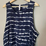 Athleta Santorini Thera Print Dress Tie Dye Blue Stripe Navy Blue Plus Size 2X Photo 1