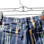 Judy Blue Striped High Rise Blue Denim Jean Shorts Size XL Fray Hem Casual Photo 5