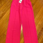 ZARA NWT  Hot Pink High Rise Striaight Leg Trouser Pants Photo 0