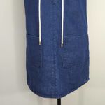 Forever 21 Forever 21 Womens Denim Dress Short Sleeve Lace-Up Pockets Side Zip Dark Wash S Photo 2