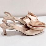 Pelle Moda Uzma Satin Floral Slingback Pump Heels Champagne Pink Women's Size 10 Photo 2