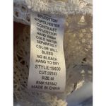 YA Los Angeles Crochet Kimono Open Sweater Fringed Boxy Ivory 1/2 Sleeves Medium Photo 3