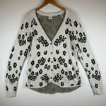 CAbi  Leopard Print Button Down Cardigan‎ Kiki Sweater Large Women's 5277 Photo 0